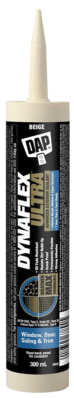 DAP DYNAFLEX ULTRA 7079874152 Advanced Exterior Sealant, Beige, 7 to 14 days Curing, 5 to 37 deg C, 300 mL Cartridge