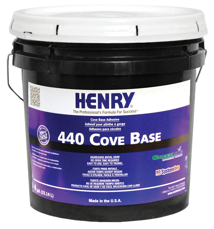 Henry 12113 Cove Base Adhesive, Beige, 15 L, Cartridge