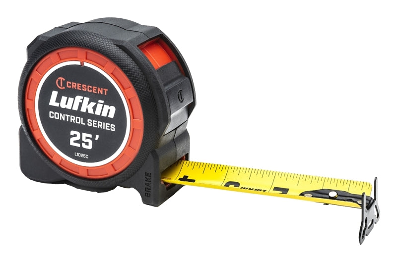 Crescent Lufkin Command Control Series L1025C Tape Measure, 25 ft L Blade, 1-3/16 in W Blade, Steel Blade