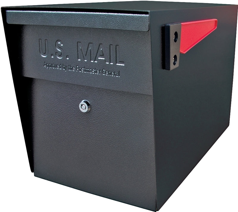 Mail Boss Packagemaster Series 7106 Mailbox, Steel, Powder-Coated, 11-1/4 in W, 21 in D, 13-3/4 in H, Black