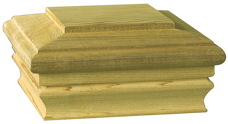 Deckorators 72290 Post Cap, 5-5/8 in L, 5-5/8 in W, Pine Wood