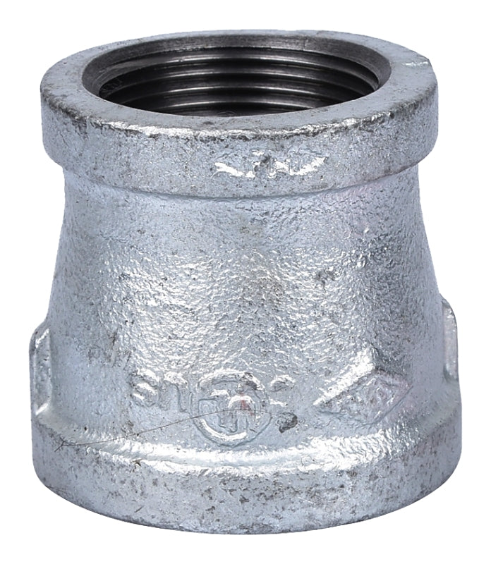 ProSource 24-11/2X11/4G Reducing Pipe Coupling, 1-1/2 x 1-1/4 in, Threaded, Malleable Steel, SCH 40 Schedule