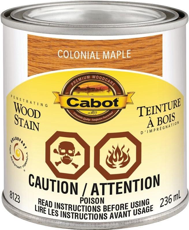 Cabot 8100 8123C Penetrating Wood Stain, Colonial Maple, Liquid, 214 mL