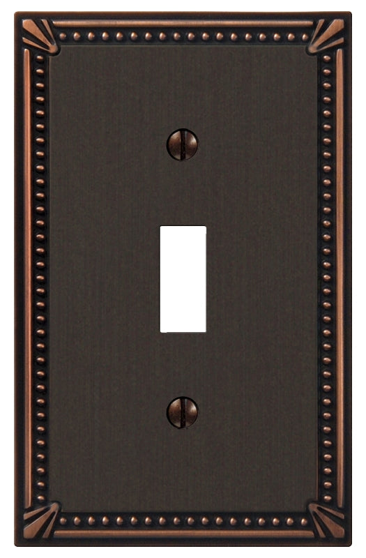 AmerTac 74TDB Switch Wallplate, 1 -Gang, Metal, Aged Bronze