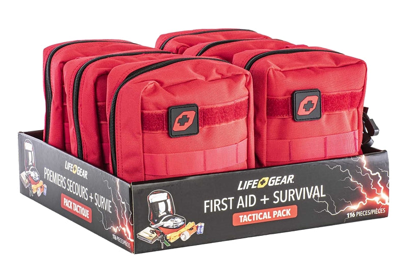 Life+Gear 41-3806 116-Piece First Aid and Survival Tactical Pack