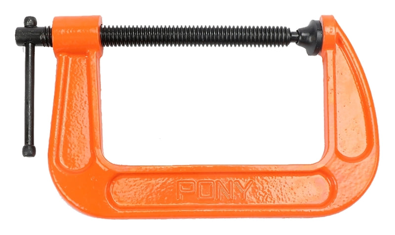 Bessey 2650 Light-Duty C-Clamp, 1300 lb Clamping, 5 in Max Opening Size, 3 in D Throat, Cast Iron Body, Black Body