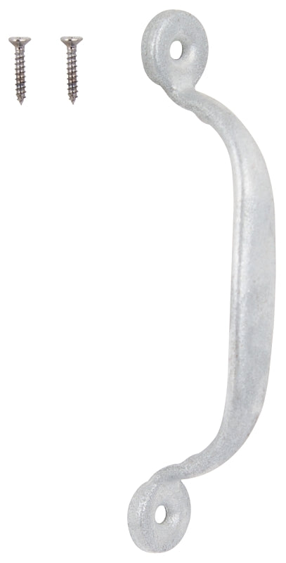 ProSource 20914MGS-PS Door Pull, 3/4 in W, 4-3/4 in D, 1-3/16 in H, Steel, Galvanized