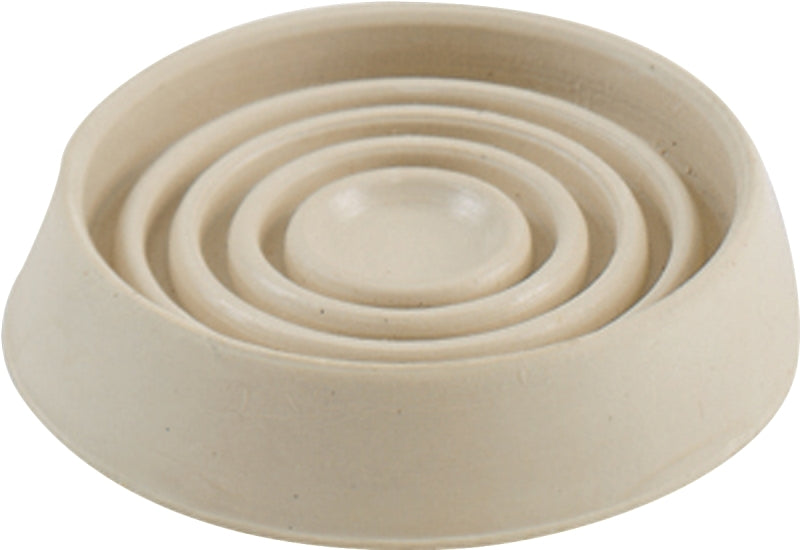 Shepherd Hardware 9165 Caster Cup, Rubber, Off-White