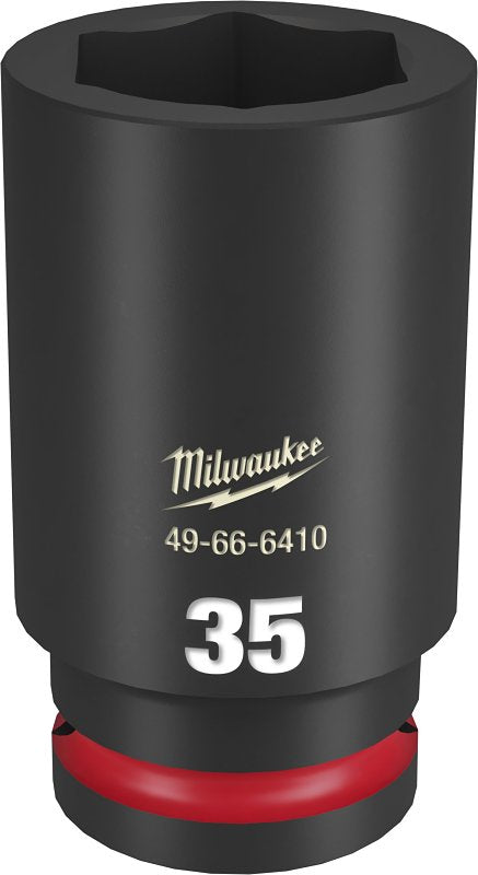 Milwaukee SHOCKWAVE Impact Duty 49-66-6416 Impact Socket, 41 mm Socket, 3/4 in Drive, Hex, Square Drive, 6 -Point