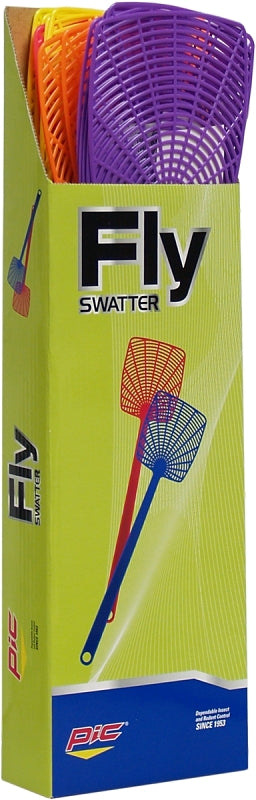 Pic 274 Fly Swatter, 5 in L Mesh, 3-1/2 in W Mesh, Plastic Mesh