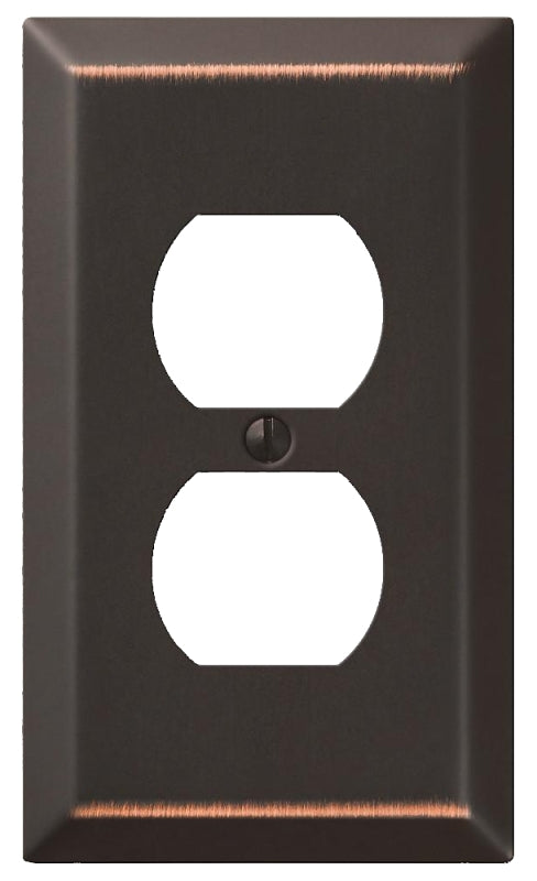 AmerTac 163DDB Wallplate, 1 -Gang, Steel, Aged Bronze