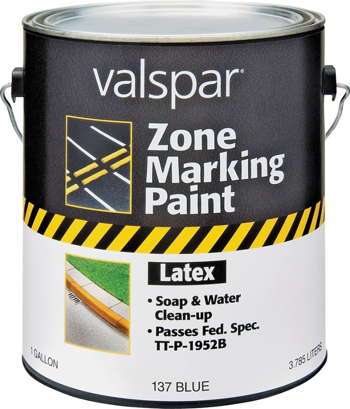 Valspar 024.0000137.007 Field and Zone Marking Paint, Flat, Blue, 1 gal, Pail