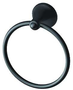 Moen Laia BH5386BL Towel Ring, 6-3/4 in Dia Ring, Zinc, Matte, Wall Mounting