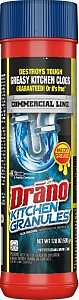 Drano 00125 Kitchen Clog Remover, 17.6 oz, Granules, White