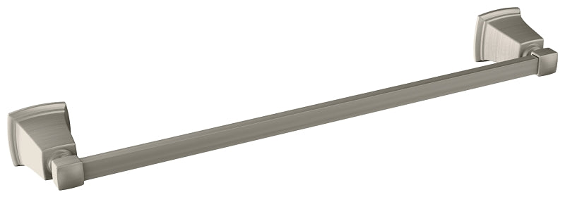 Moen Y3218BN Towel Bar, 18 in L Rod, Aluminum, Brushed Nickel, Surface Mounting