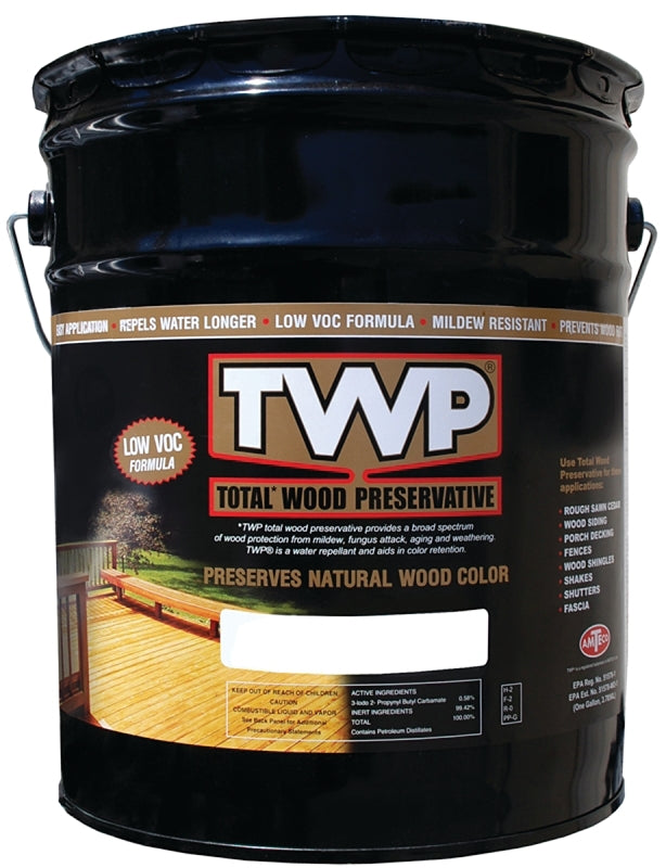 TWP 1500 Series TWP-1500-5 Wood Preservative, Clear, Liquid, 5 gal, Can