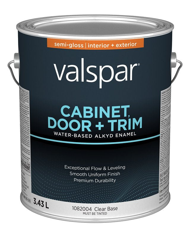 Valspar 029.1082004.007 Cabinet Door and Trim Oil Enriched Enamel, Water, Semi-Gloss, Clear, 1 gal