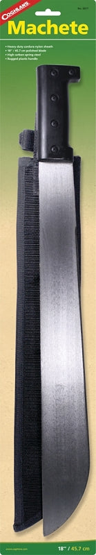 Coghlan's 0077 Machete with Sheath, 18 in Blade, Steel Blade, Plastic Handle