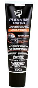 DAP PLATINUM PATCH 74887 Advanced Exterior Filler, White, 207 mL Tube