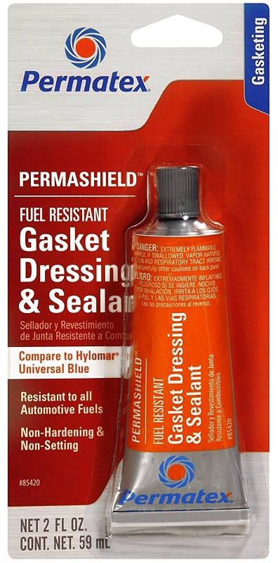 Permatex 85420 Gasket Dressing Sealant, 2 oz Tube, Liquid, Ketone