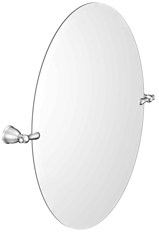 Moen Caldwell Series Y3192CH Mirror, Oval, 19 in W, 26 in H, Chrome Frame