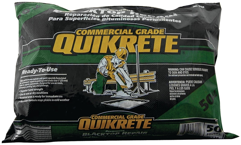 Quikrete 1701 Series 17015-59 Permanent Blacktop Repair, Solid, Black/Brown, Sour, Tar Like odor, 50 lb Bag