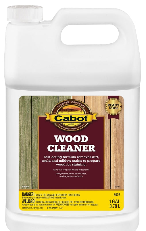 Cabot Problem-Solver 140.0008007.007 Wood Cleaner, 1.33 gal Can, Liquid, Brown