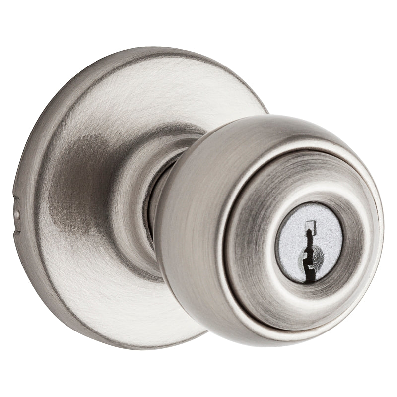 Kwikset 400P15CPK6 Keyed Entry Knob, Satin Nickel