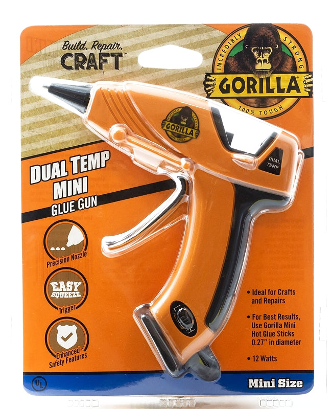 Gorilla 8401502 Mini Glue Gun, 0.27 in Dia Glue Stick