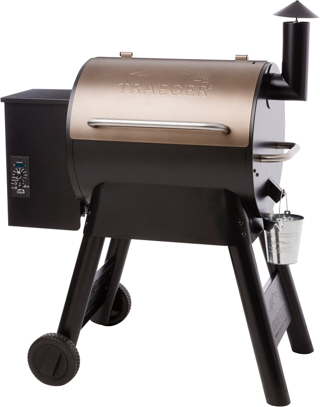 Traeger TFB57PZB Pro 22 Pellet Grill, 20,000 Btu, Steel Body, Bronze