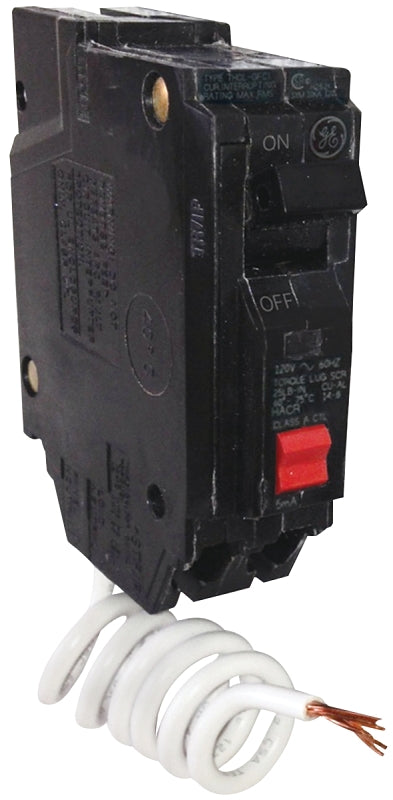 GE Industrial Solutions THQL1120GFTP Feeder Circuit Breaker, Thermal Magnetic, 20 A, 1 -Pole, 120 V, Plug Mounting