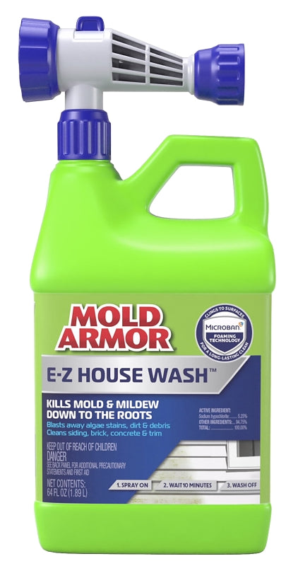 Mold Armor FG51164 House Wash Hose End, Liquid, Yellow, 64 oz, Can