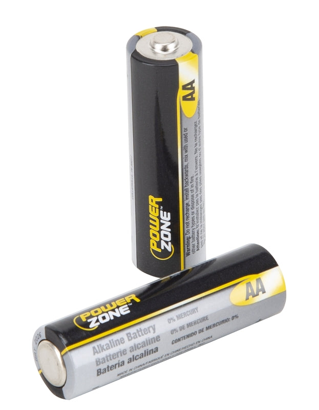 PowerZone LR6-16P Battery, 1.5 V Battery, AA Battery, Zinc, Manganese Dioxide, and Potassium Hydroxide