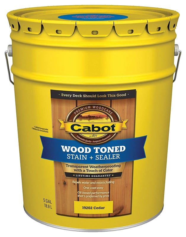 Cabot 19200 Series 140.0019202.008 Deck and Siding Stain, Cedar, Liquid, 5 gal, Can