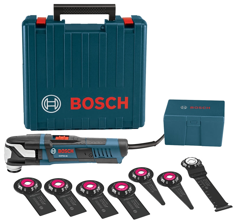 Bosch StarlockMax GOP55-36C1 Oscillating Multi-Tool Kit, 5.5 A, 8000 to 20,000 opm, 3.6 deg Oscillating