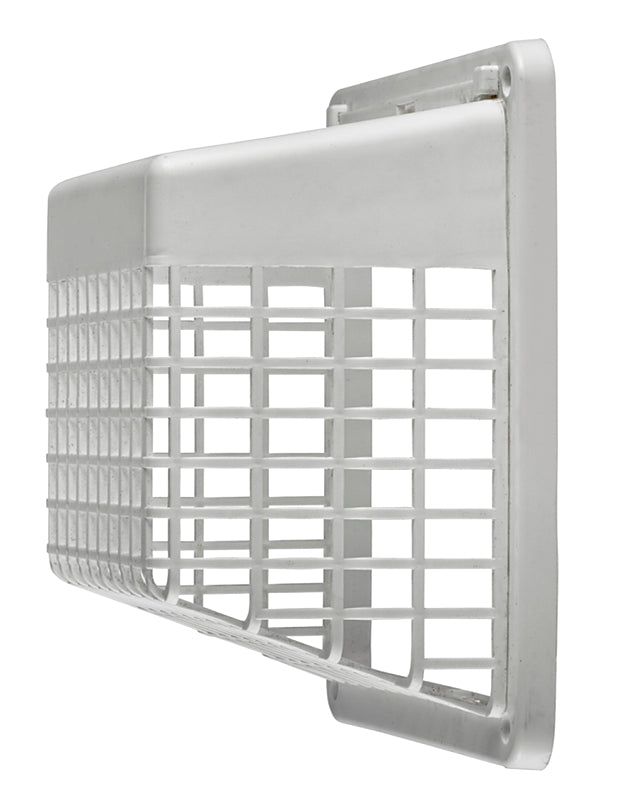 Lambro 1491WG Vent Guard, Universal, Plastic, White, For: 3 in, 4 in Hoods, Louvered Vents