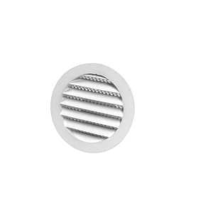 Duraflo 61PML201 Mini Louvers Vent, 2.443 in Dia, Round, Plastic, White