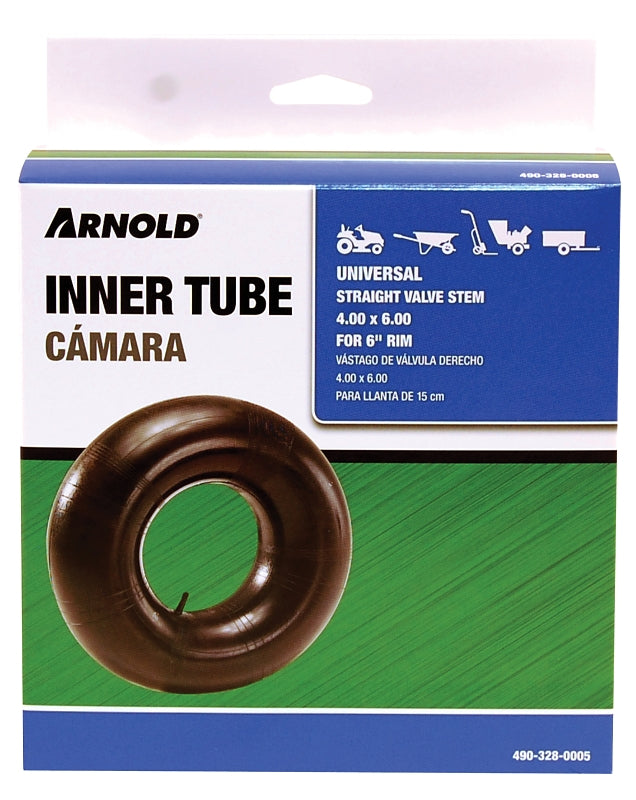 ARNOLD 490-328-0005 Wheelbarrow Inner Tube, 14 in, For: 6 in Rim, 4 x 6 in Tire