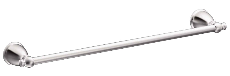 Moen Caldwell Series Y3124CH Towel Bar, 24 in L Rod, Aluminum/Zamac, Chrome, Surface Mounting