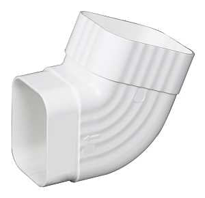 Amerimax M0628 Downspout Elbow, Vinyl, White