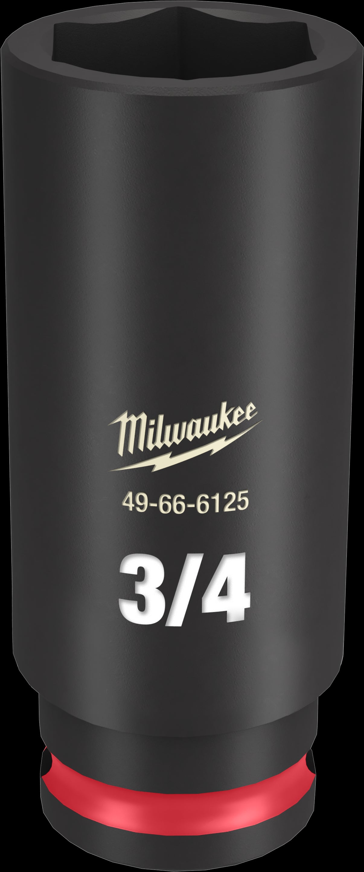 Milwaukee SHOCKWAVE Impact Duty Series 49-66-6125 Deep Impact Socket, 3/4 in Socket, 3/8 in Drive, Square Drive