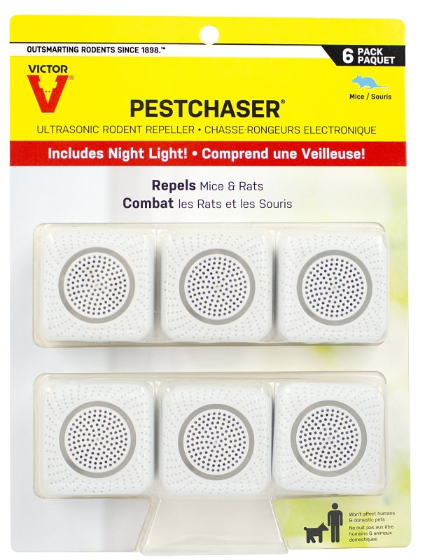 Victor PestChaser M756K Rodent Repellent, Plug-In, 1.69 in L, Repels: Mice, Rats