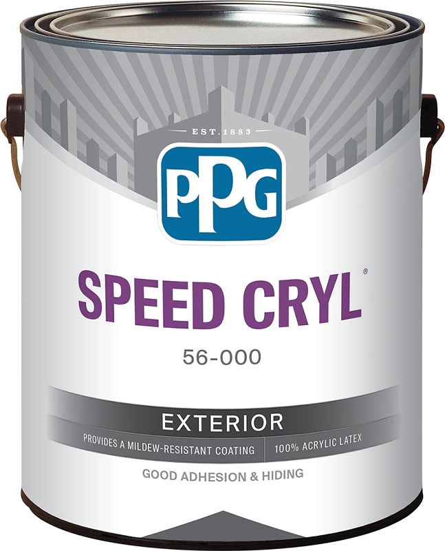 PPG SPEED CRYL 56-110XI-01 Exterior Paint, Flat, Pastel Base/White, 1 gal