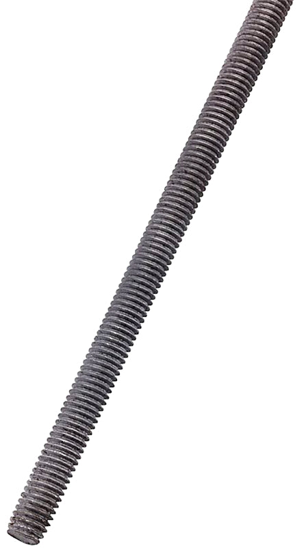 National Hardware N825-012 Threaded Rod, 5/8-11 Thread, 72 in L, A Grade, Galvanized Steel, UNC Coarse Thread