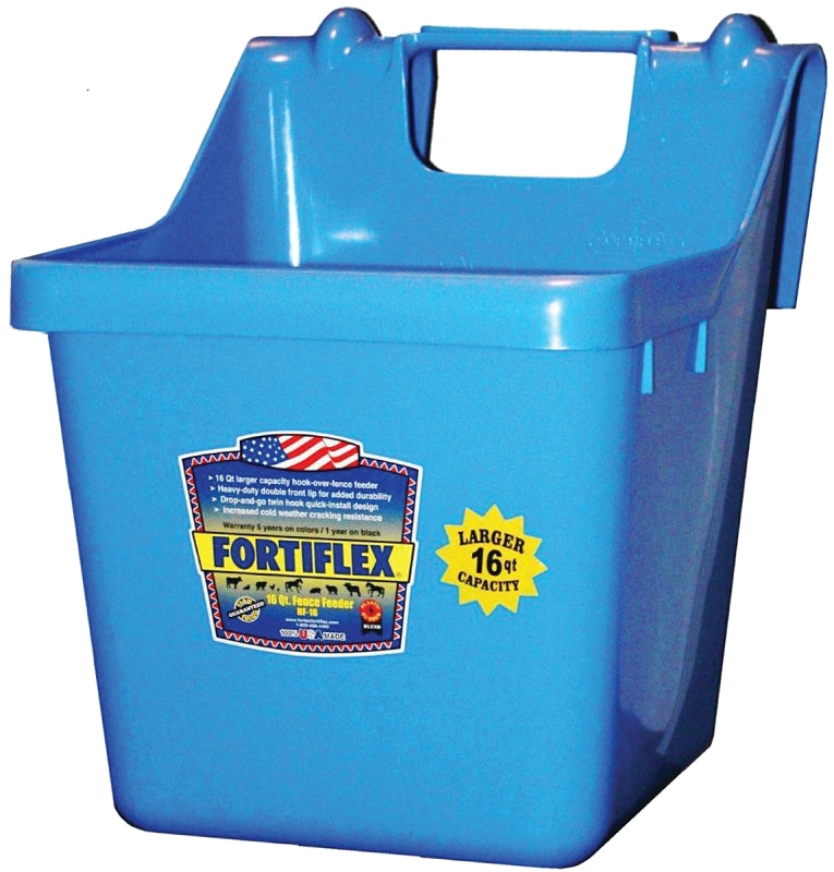 Fortex-Fortiflex 1301640 Bucket Feeder, Fortalloy Rubber Polymer, Sky Blue