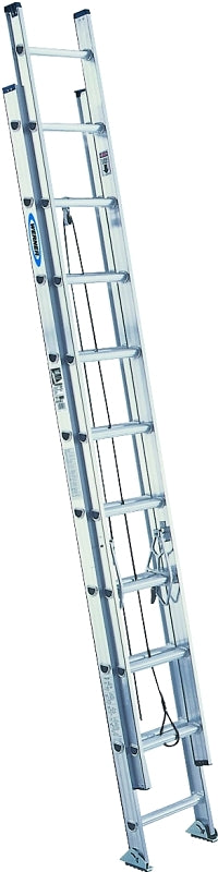 Werner D1524-2 Extension Ladder, 23 ft H Reach, 300 lb, Aluminum