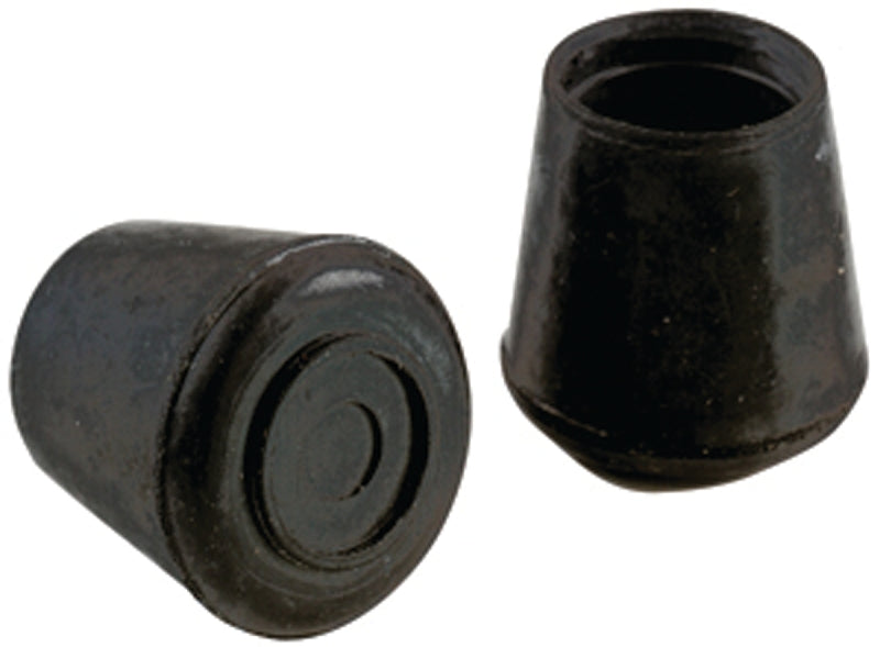 Shepherd Hardware 9128 Furniture Leg Tip, Round, Rubber, Black, 1 in Dia