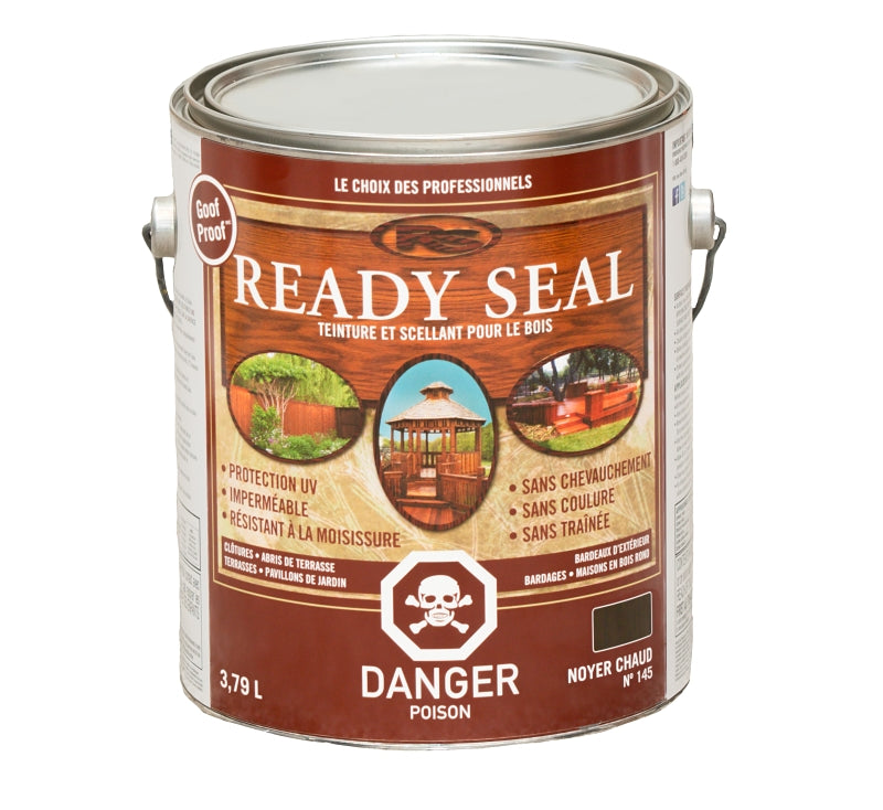 Ready Seal 145C Stain and Sealer, Burnt Hickory, Liquid, 1 gal