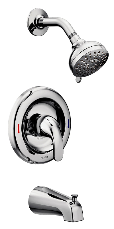 Moen Adler L82839 Tub and Shower Faucet, 1.75 gpm Showerhead, 1 Spray Settings, Diverter Tub Spout, 1-Handle