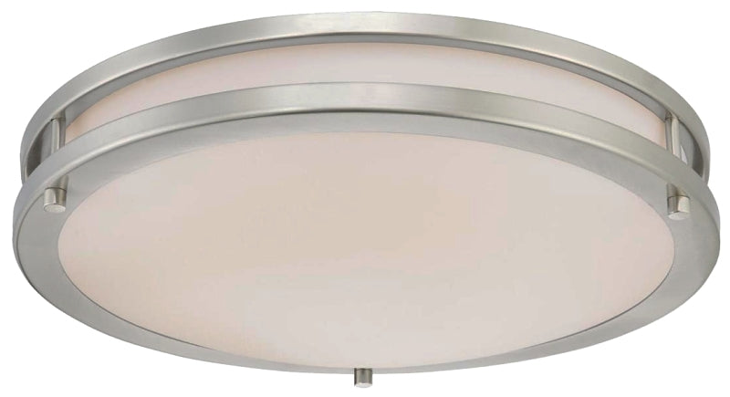 Westinghouse 6401200 Flush Mount Ceiling Fixture, 120 V, 23 W, LED Lamp, 1610 Lumens, 3000 K Color Temp, Steel Fixture